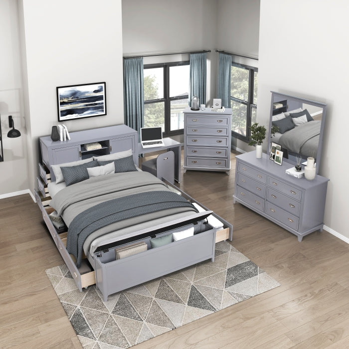 Homelegance B2024GY-T Sloane Gray Under Storage 2 Pieces