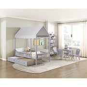 Homelegance B2024GY-16S5 Sloane Gray 5 Fixed Bookshelf