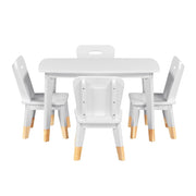 Homelegance B2024WH-5P Sloane White Blue 5 Piece Childrens Table & Chairs Set