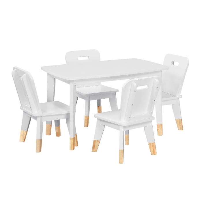 Homelegance B2024WH-5P Sloane White Blue 5 Piece Childrens Table & Chairs Set