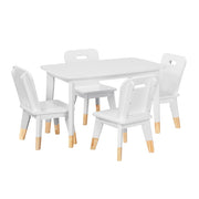 Homelegance B2024WH-5P Sloane White Blue 5 Piece Childrens Table & Chairs Set