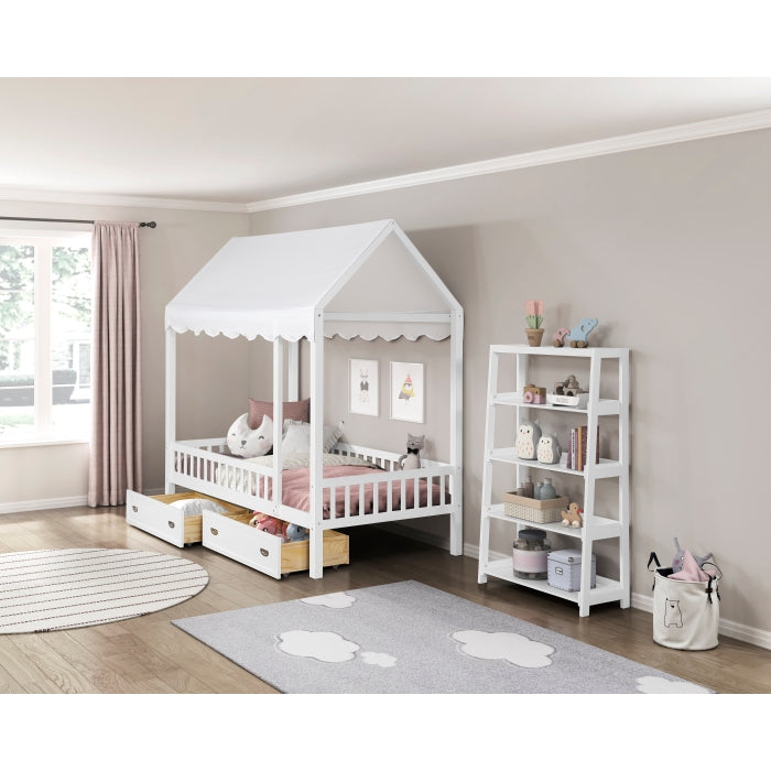 Homelegance B2024WH-16S4 Sloane White 4 Fixed Bookshelf