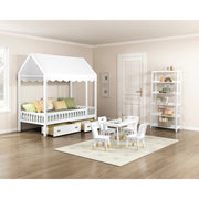 Homelegance B2024WH-16S5 Sloane White 5 Fixed Bookshelf