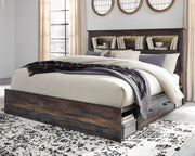 Ashley B211B51 Drystan King Bookcase Bed with 2 Storage Drawers ( Special Order )