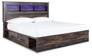 Ashley B211B51 Drystan King Bookcase Bed with 2 Storage Drawers ( Special Order )