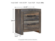 Ashley B211-92 Drystan 22" 2 Drawer Charging Nightstand ( Special Order )