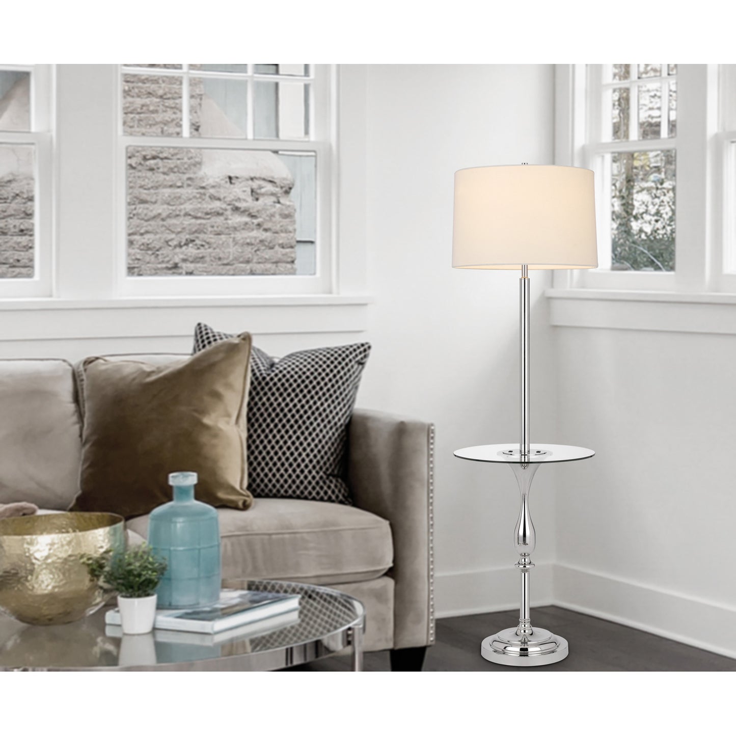 Cal Lighting BO-3056FL-CH Sturgis Metal Floor Lamp