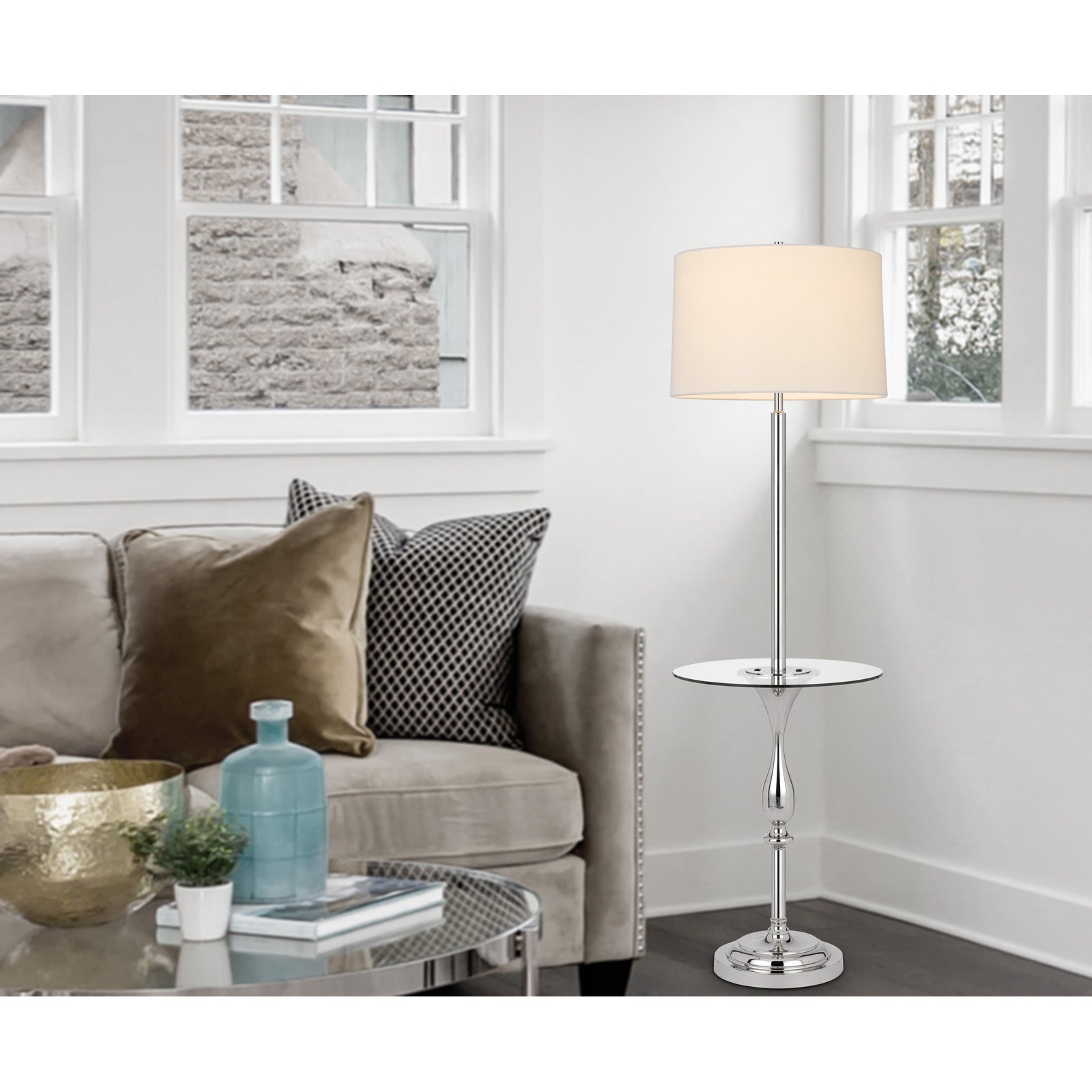 Cal Lighting BO-3056FL-CH Sturgis Metal Floor Lamp