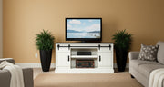 Milton DSE7233BDC-HG-COA Descano Coast Gray Barndoor TV Stand Console