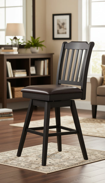 Urban Styles 3482 Memphis Espresso Swivel Bar Height Chairs