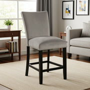 FOA CM3744GY-PC Kian Velvet Grey Counter Height Side Chairs