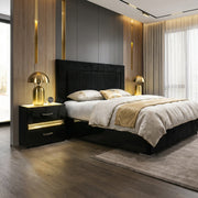 FOA FM72015BK-N Lucida Black LED Nightstand