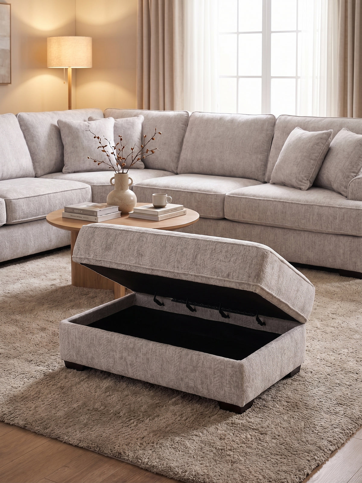 Stanton 37647 Zaftig Dove Storage Ottoman
