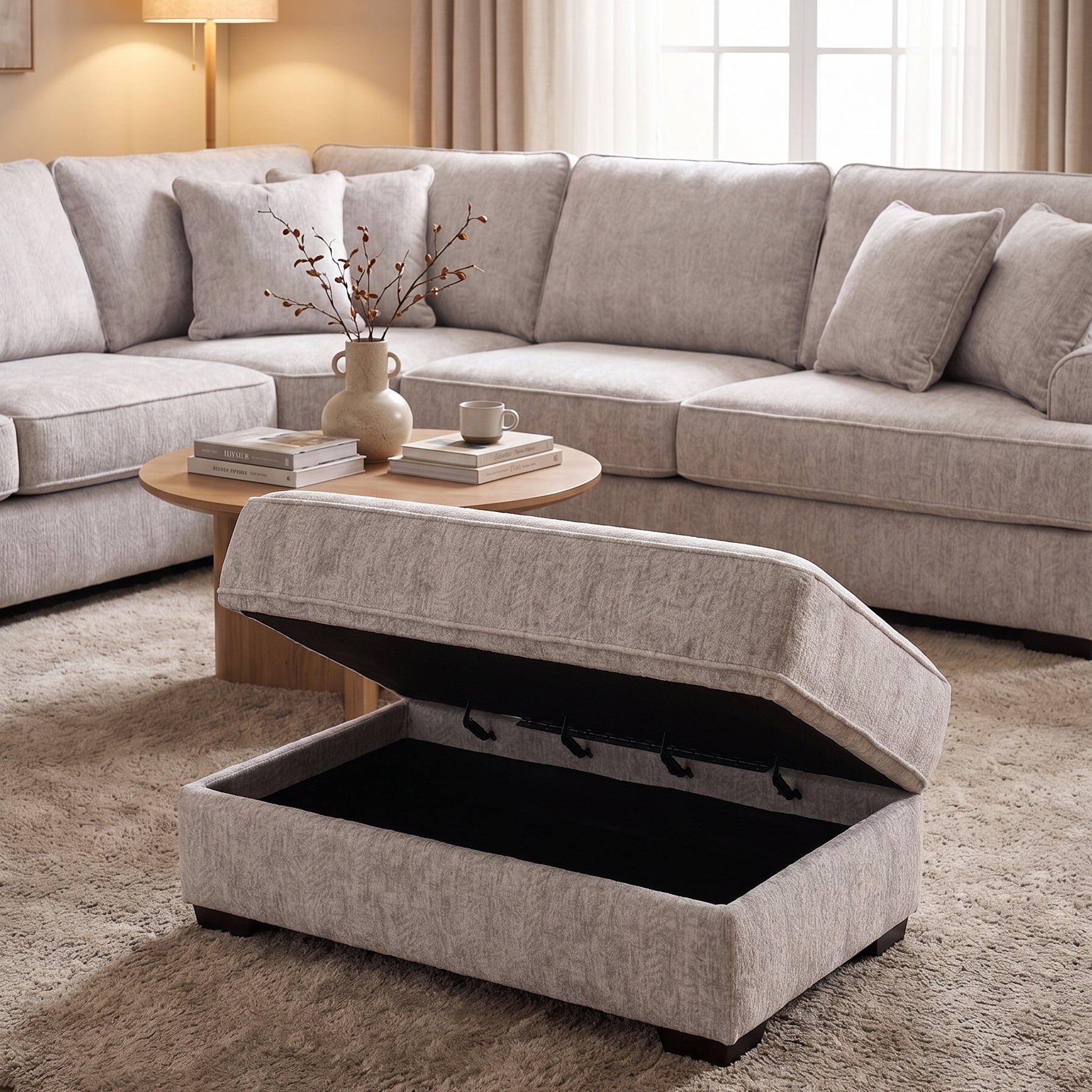 Stanton 37647 Zaftig Dove Storage Ottoman