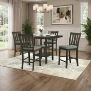 Milton 7868 / 7768 Gray 5 Piece Counter Height Dining Set