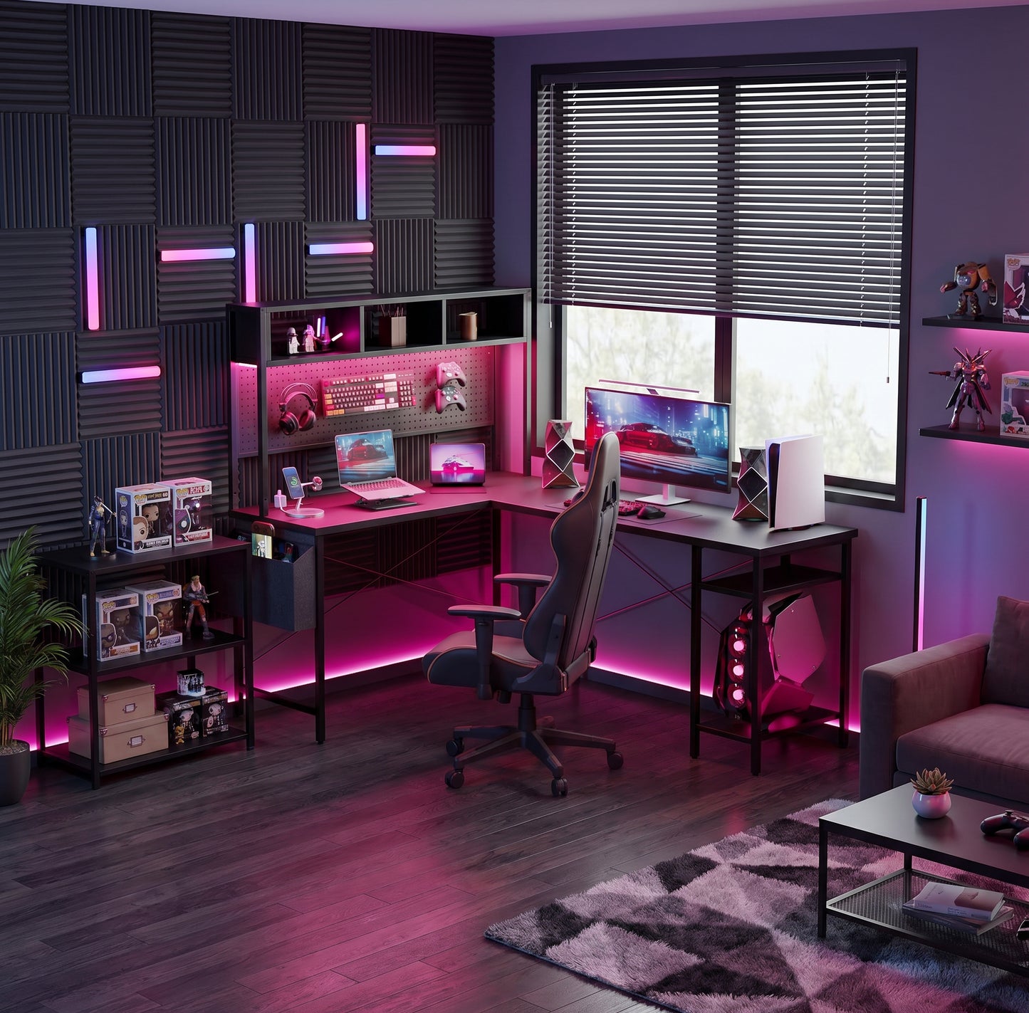 Milton XHQ02-X.01.02.06.A6602 Black 94.5" Reversible L Shape Desk