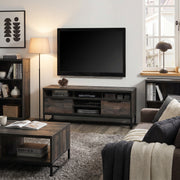Milton 2018 47" Rustic Gray 3 Shelves & 2 Drawers TV Stand