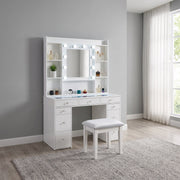 FOA 12000WH-SET White Vanity Cabinet w/ Stool