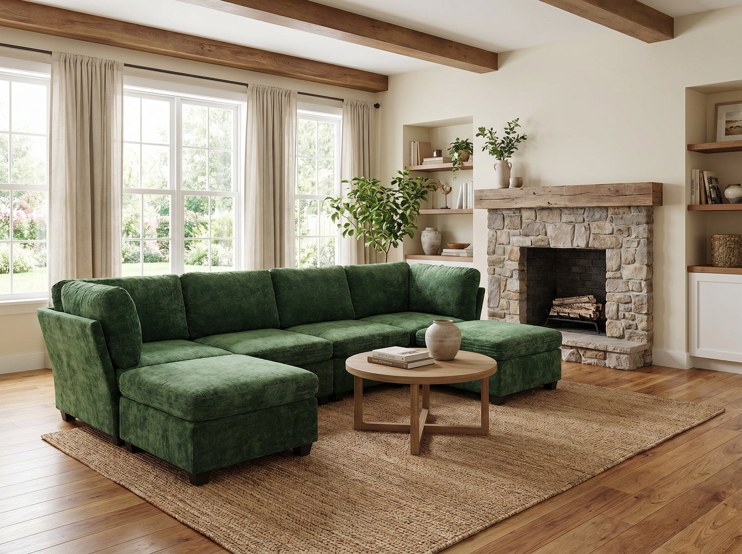 Milton Green Double Chaise Sectional