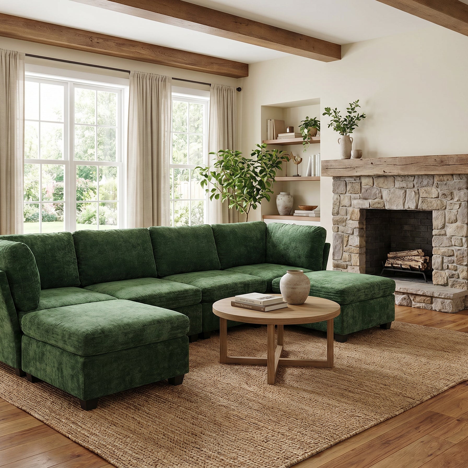 Milton Green Double Chaise Sectional