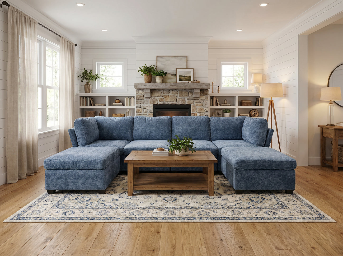 Milton Orchid Double Chaise Sectional