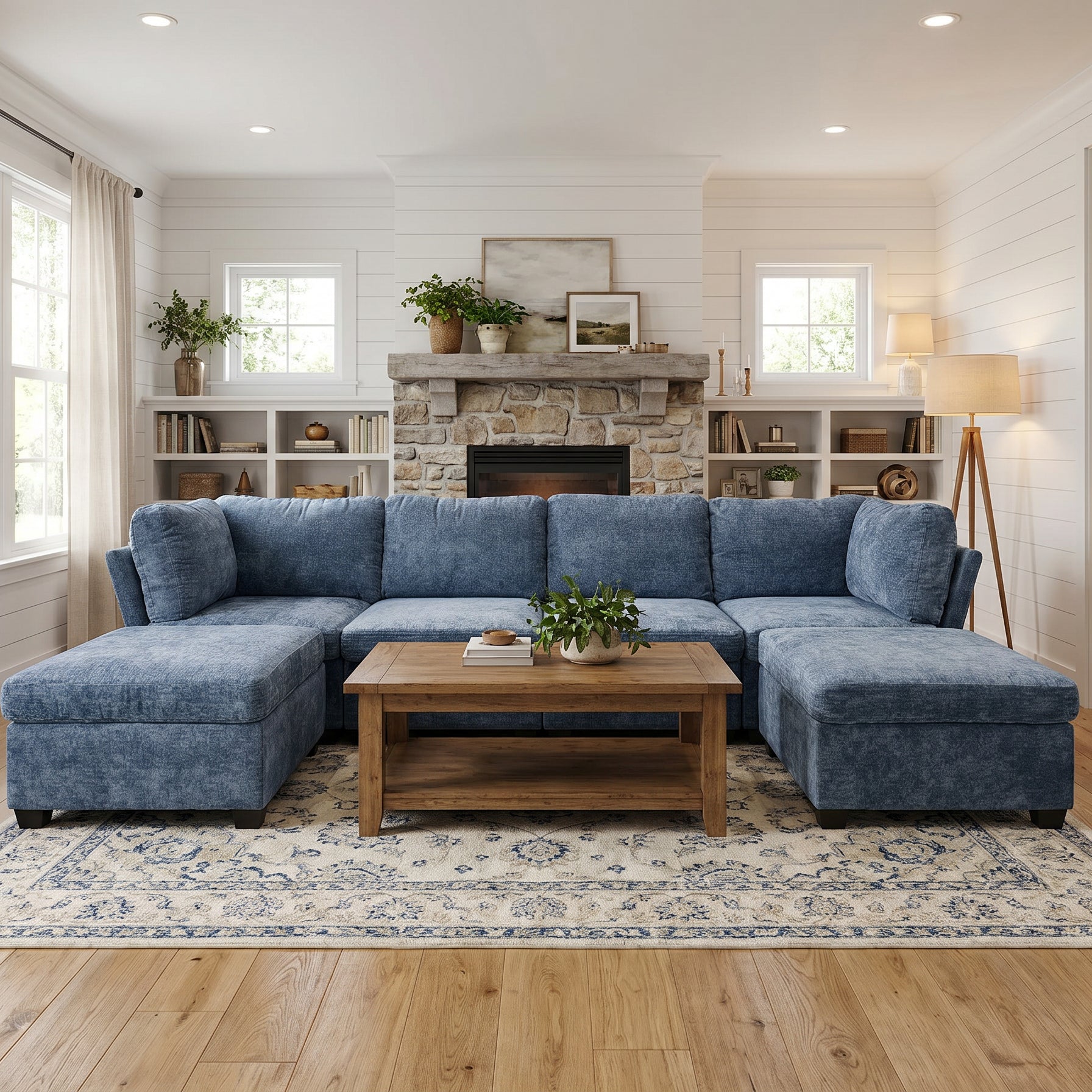 Milton Orchid Double Chaise Sectional