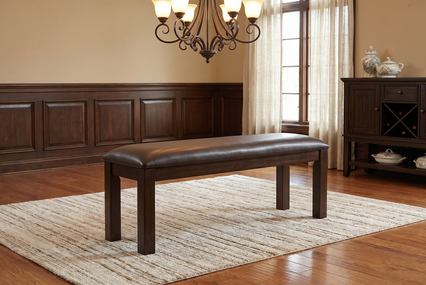 Urban Styles 1693 Madison Cappuccino Dining Bench