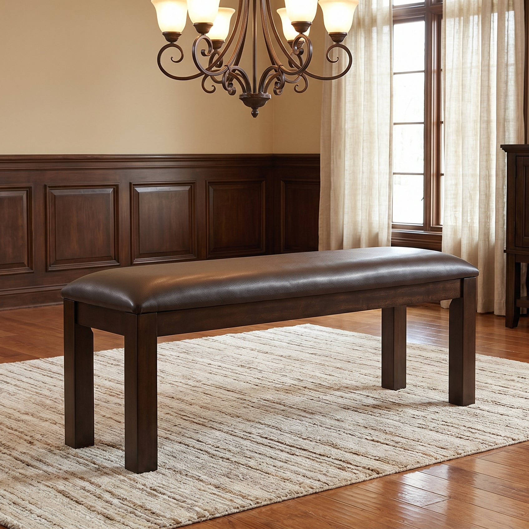 Urban Styles 1693 Madison Cappuccino Dining Bench