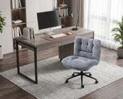 Milton QL-66H2-04 Ash Gray Velvet Criss Cross Office Chair