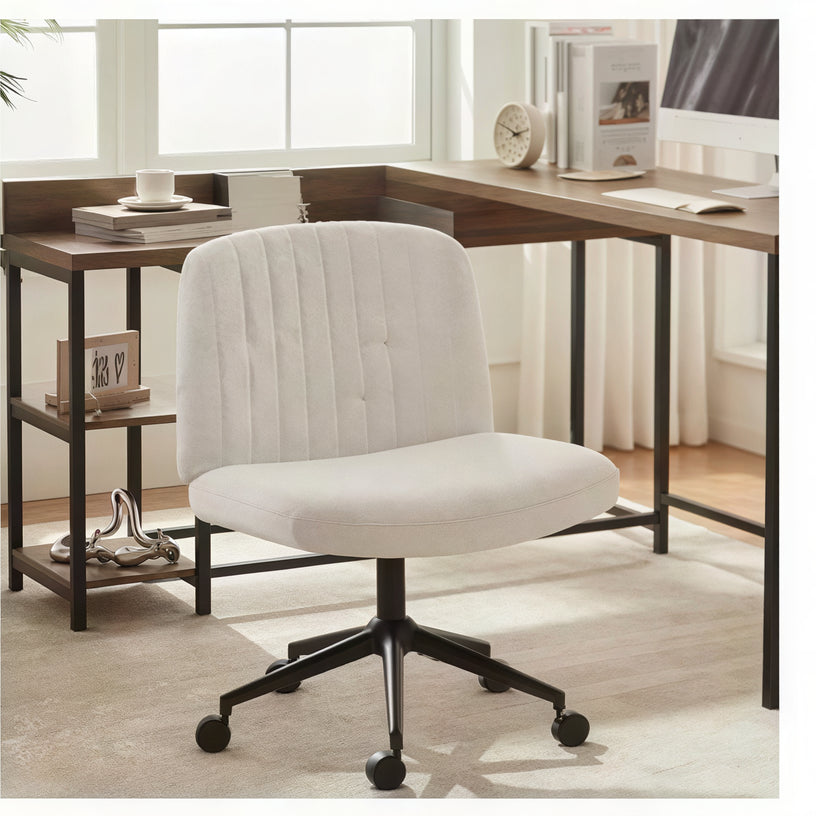 Milton QL-66H1-01 Confetti White Fabric Office Chair