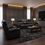 Milton 8305 Black High Perfomance Manual Rocking Sofa Love Set