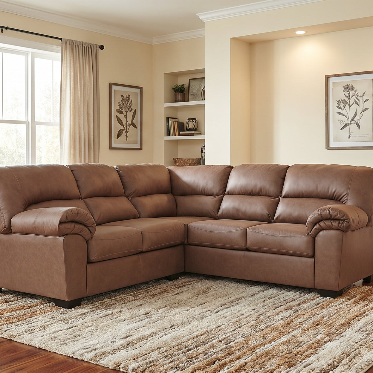 Ashley PC27704S1 WillowBend Caramel 2-Piece Sectional
