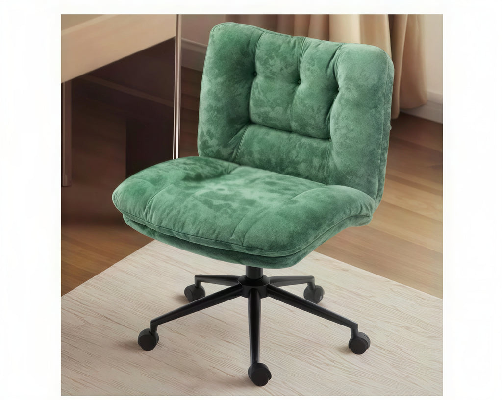 Milton QL-66H2-02 Olive Green Velvet Criss Cross Office Chair