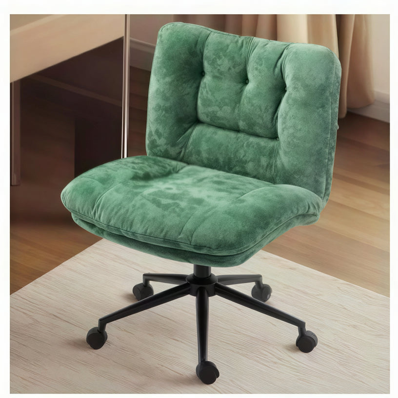 Milton QL-66H2-02 Olive Green Velvet Criss Cross Office Chair