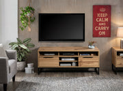 Milton 2016 47" Oak 3 Shelves & 2 Drawers TV Stand