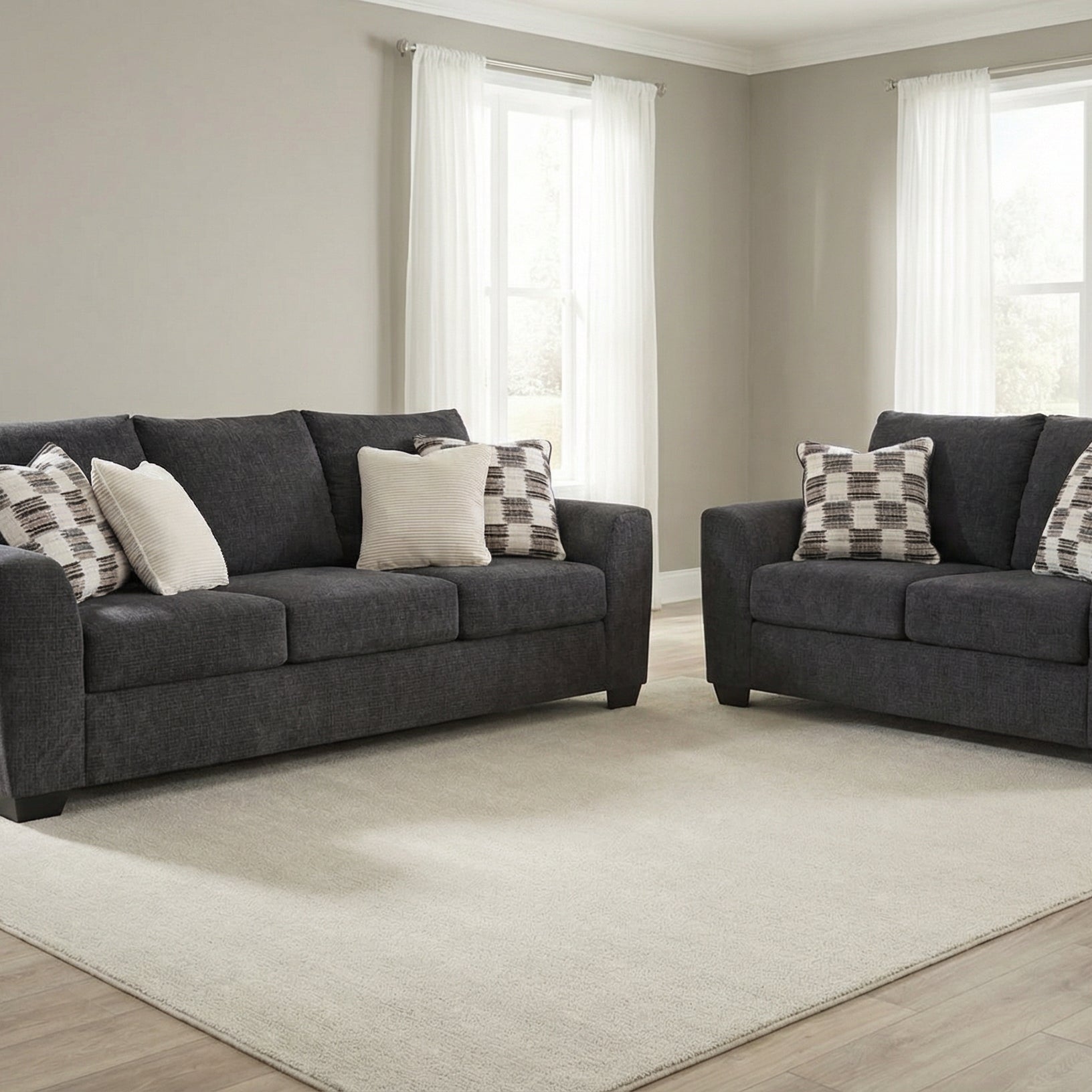 Ashley 6310135 / 6310138 Loreo Ebony Sofa Loveseat Set