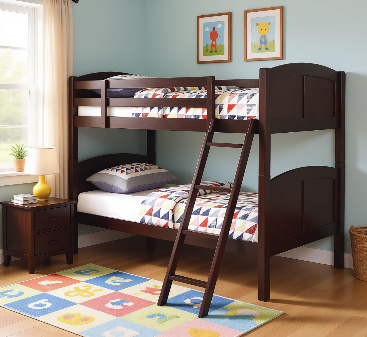 Coaster 460213 Cappuccino Twin Over Twin Bunk Bed