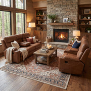 Milton 8307 Brown High Perfomance Manual Rocking Sofa Love Set