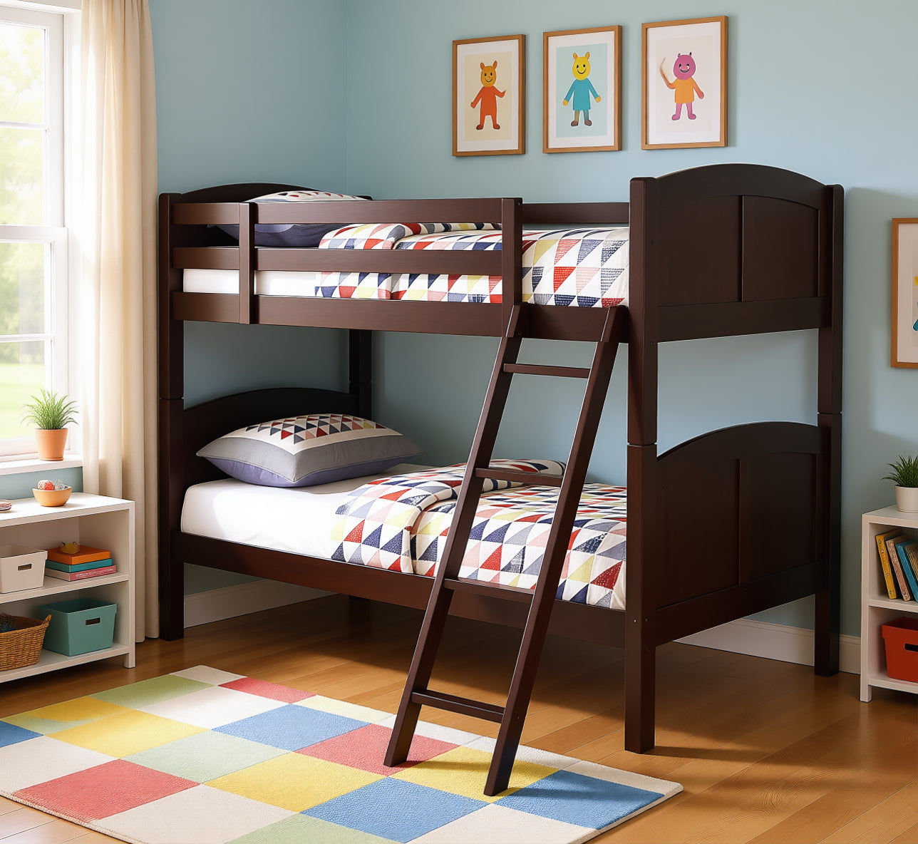 Coaster 460213 Cappuccino Twin Over Twin Bunk Bed
