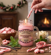 Our Own Candle Company Pepeprmint Twist Mason Jar