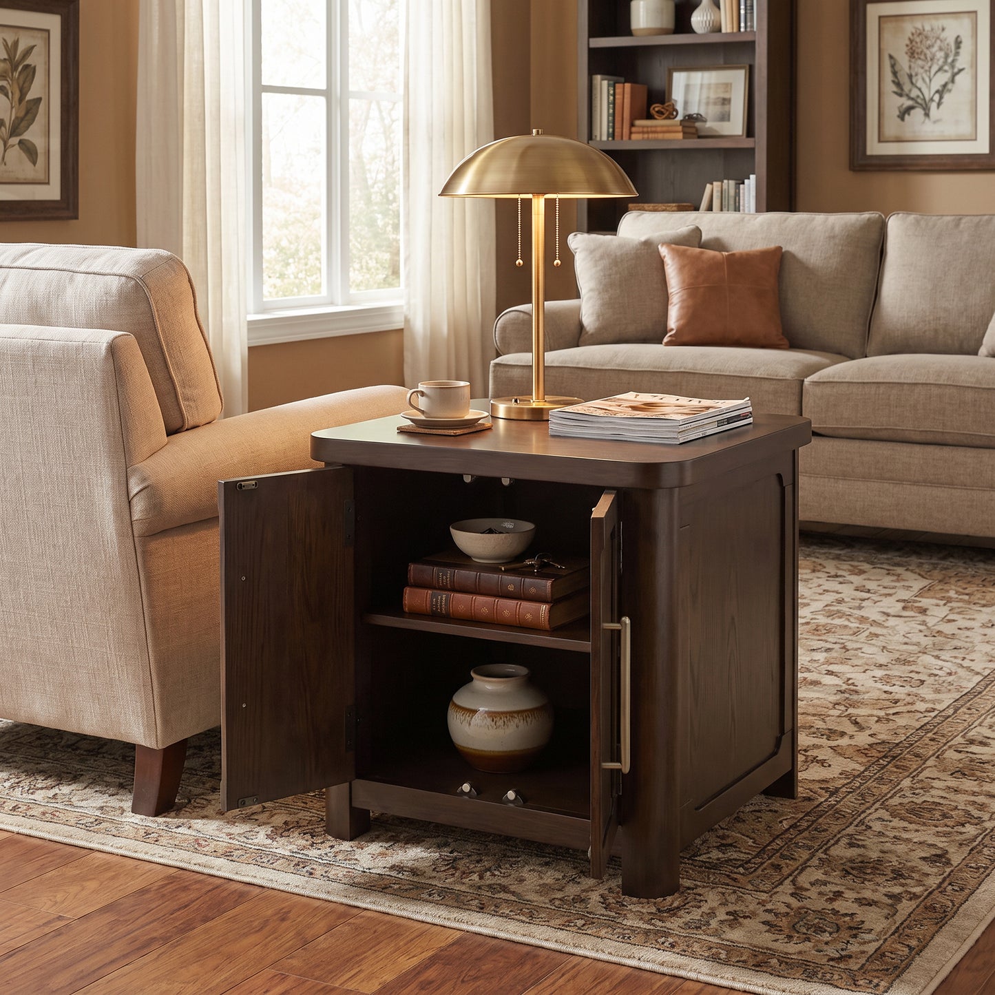 Ashley T678-3 Breckington End Table w/ Storage