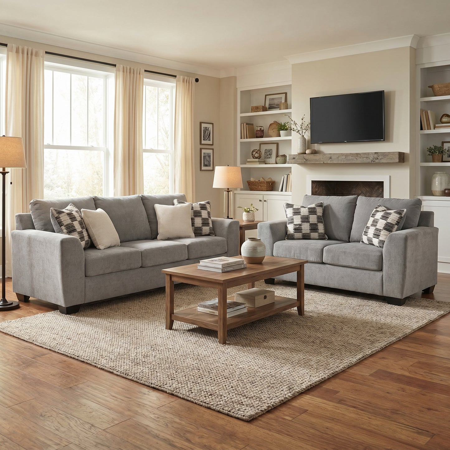 Ashley 6310335 / 6310338 Loreo Flint Sofa Loveseat Set