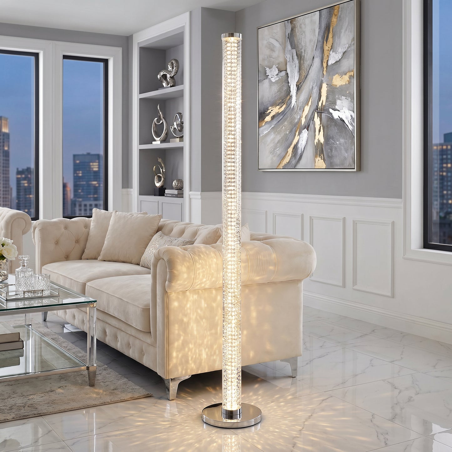 Lite Source LS-83515DIAMOND Diamond Quilla Floor Lamp