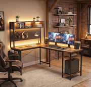 Milton XHQ02-X.01.02.06.A6603 Rustic Brown 94.5" Reversible L Shape Desk