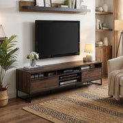 Milton 2019 71" Dark Walnut  3 Shelves & 2 Drawers TV Stand