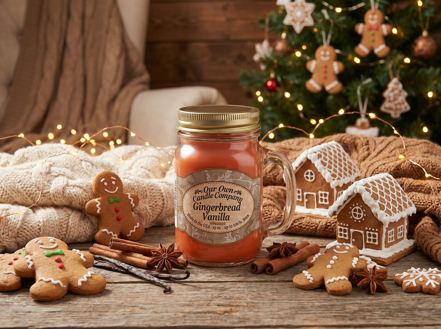 Our Own Candle Company Gingerbread Vanilla Mason Jar