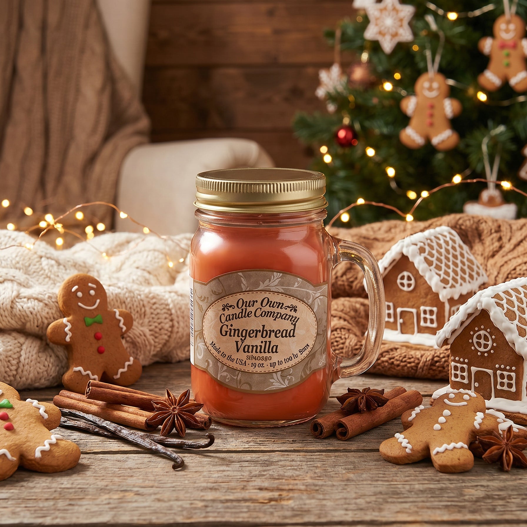 Our Own Candle Company Gingerbread Vanilla Mason Jar