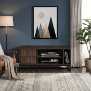 Milton 2001 47" Dark Walnut 1 Shelf & 1 Cabinet TV Stand
