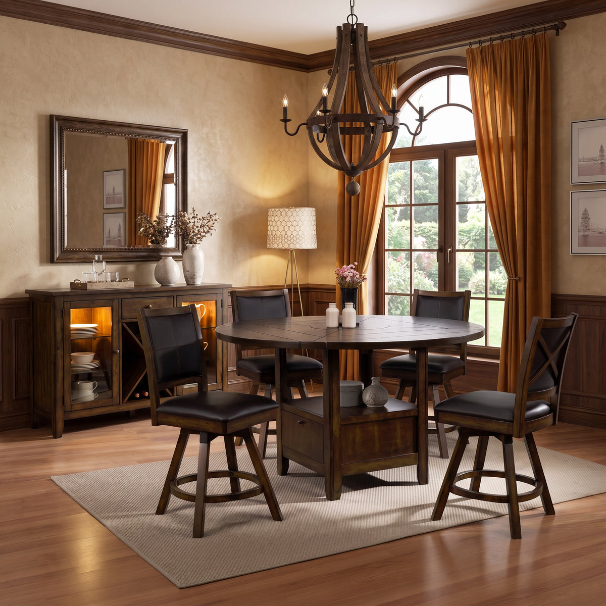 Urban Styles 2470/71/72 New Jersey 5 Piece Counter Height Set