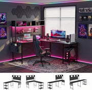 Milton XHQ02-X.01.02.06.A6602 Black 94.5" Reversible L Shape Desk